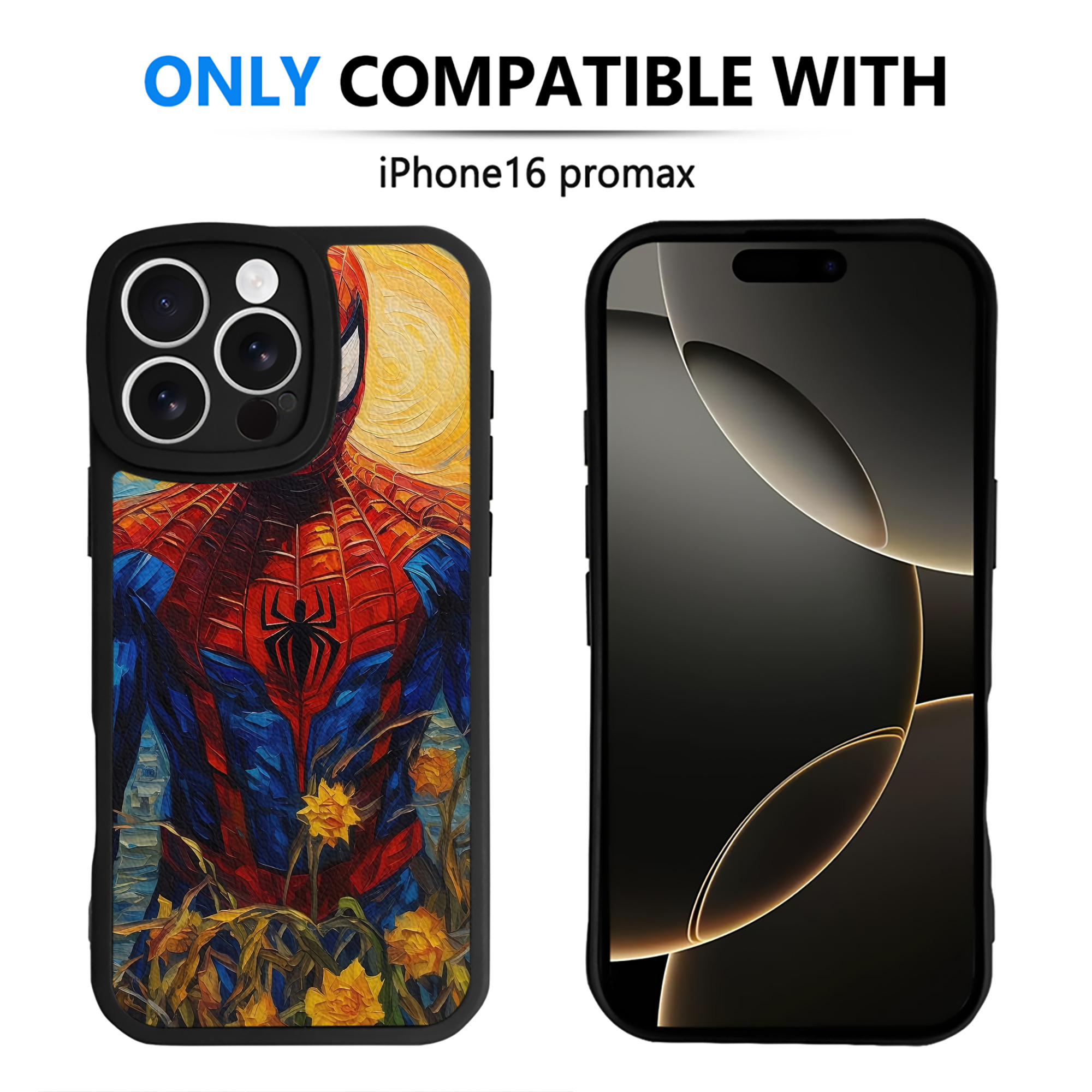 （画像用） Spider Man スパイダーマン 【iPhone 16シリーズ対応】シリコンスマホケース（レザー調） 材質：シリコン